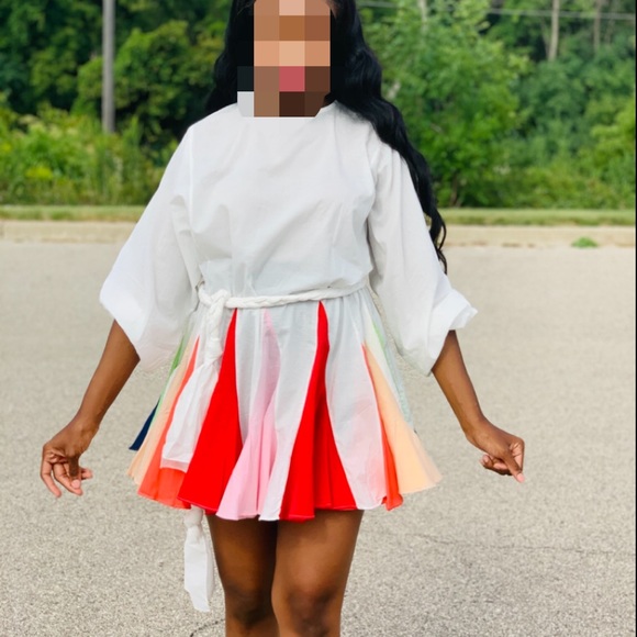 Rainbow mini flare dress - Picture 2 of 3